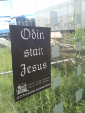 Odin statt Jesus (50x Propaganda Aufkleber)