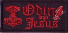 ODIN STATT JESUS rot (Aufnäher)