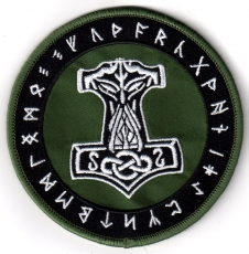 Mjölnir Runen grün (Aufnäher)