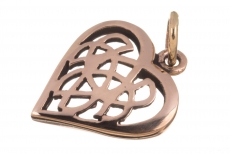 Amina – keltisches Herz (Kettenanhänger in Bronze)