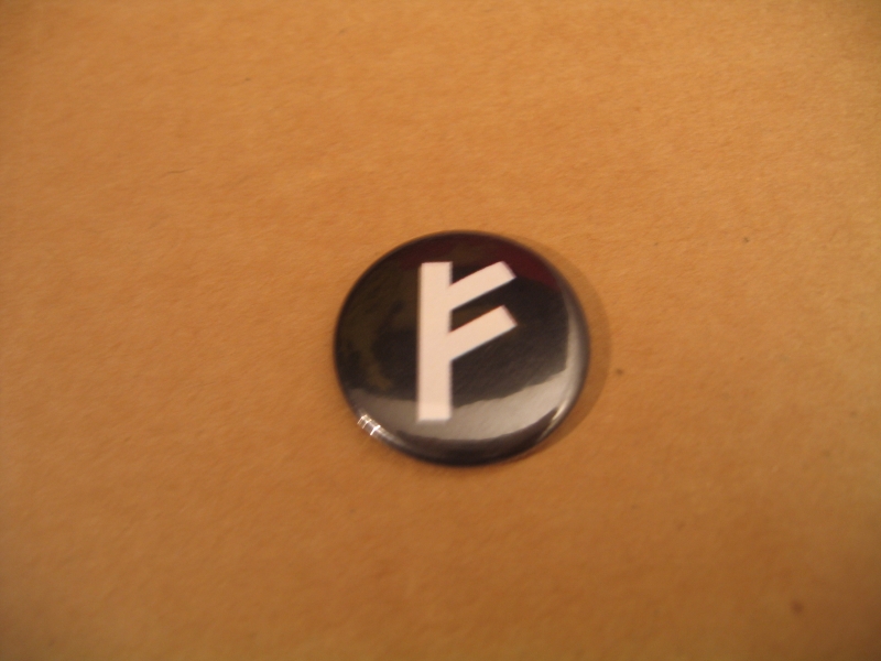 Fehu Rune (Button)