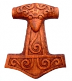 Thors Hammer klein (Holz, Handgeschnitzt)