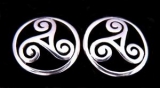 Alija - Celtic triskele (earrings in silver)