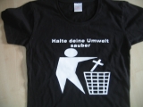 Halte deine Umwelt sauber Mädel T-Hemd