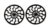 Black Sun Stud Earrings (Raven Black)