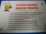 10 gute Gründe Bier zu trinken (Türschild)