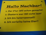 Hallo Nachbar... (Türschild)